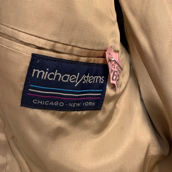 Vtg Michael/Sterns Tan Camel Hair Blazer Two Button Sport Coat Jacket Men's 41R - Picture 5 of 6